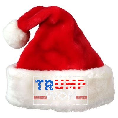 Trump Won The Election Winner 2024 Trump 2.0 Trump Is Back Premium Christmas Santa Hat