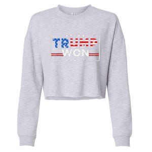 Trump Won The Election Winner 2024 Trump 2.0 Trump Is Back Cropped Pullover Crew