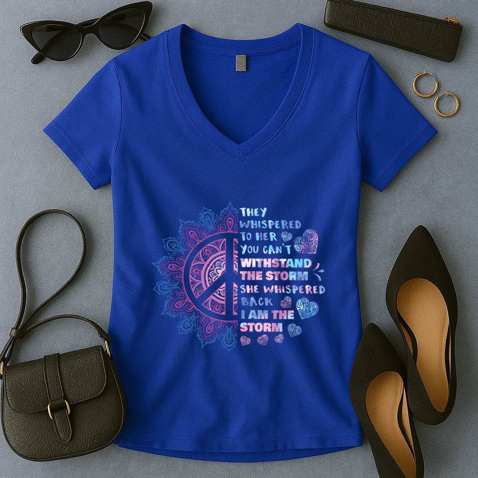 They Whispered To Her You CanT Withstand The Storm Women's V-Neck T-Shirt