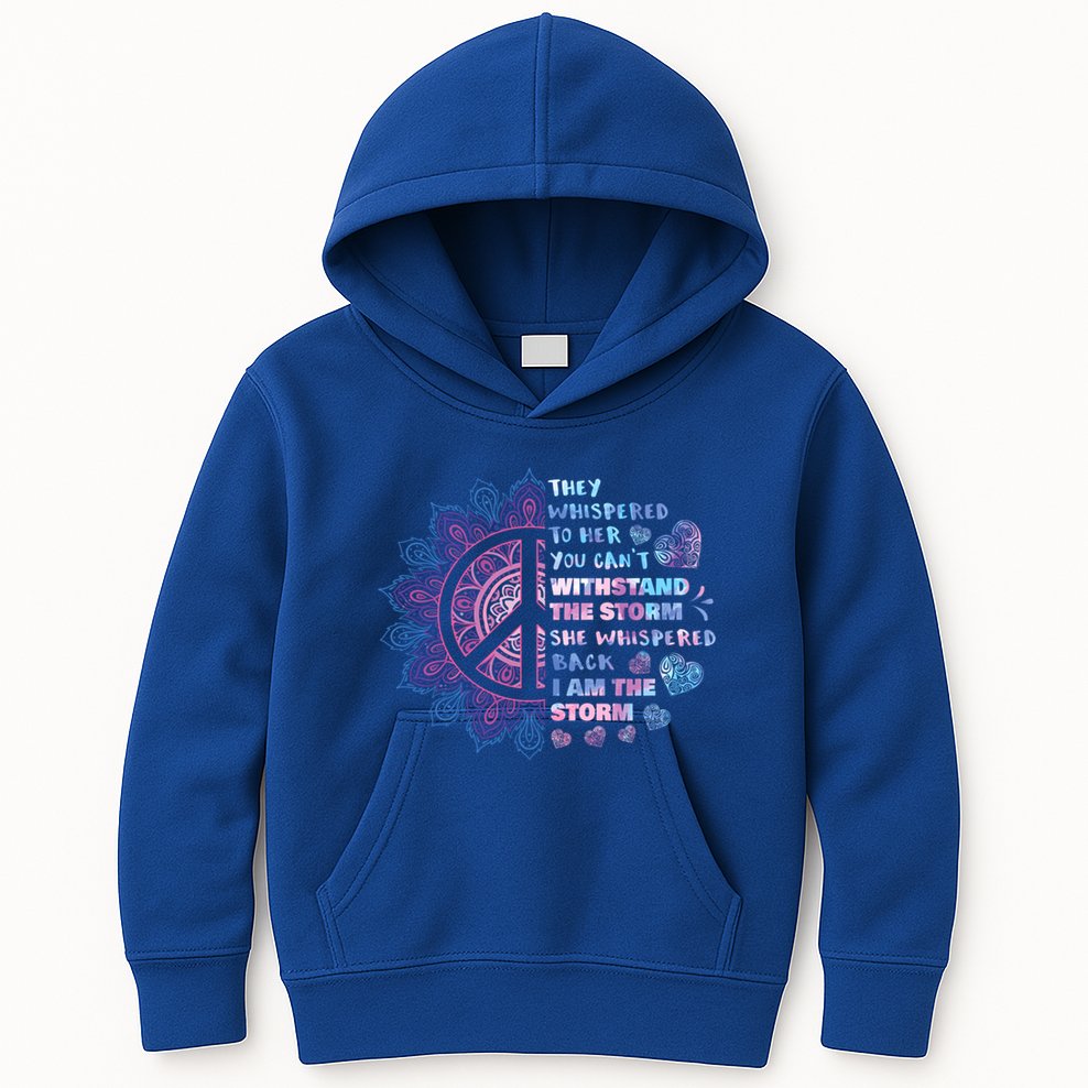 They Whispered To Her You CanT Withstand The Storm Kids Hoodie