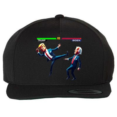 Trump Wins Trump Vs Biden Elections Funny Debate 2024 Wool Snapback Cap