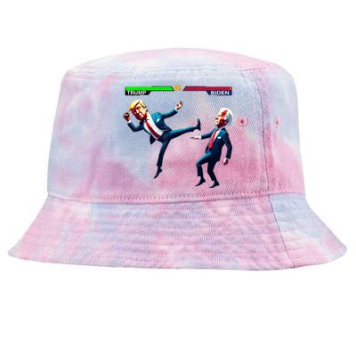 Trump Wins Trump Vs Biden Elections Funny Debate 2024 Tie-Dyed Bucket Hat