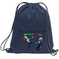 Trump Wins Trump Vs Biden Elections Funny Debate 2024 Sweatshirt Cinch Pack Bag