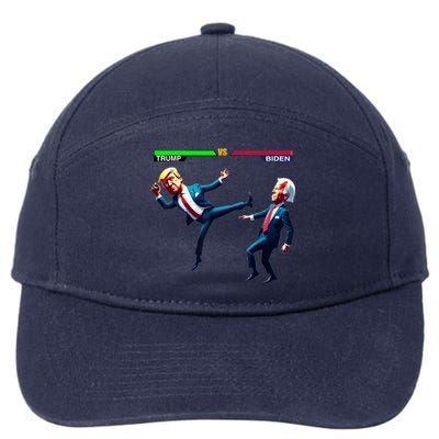 Trump Wins Trump Vs Biden Elections Funny Debate 2024 7-Panel Snapback Hat