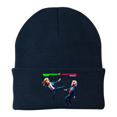 Trump Wins Trump Vs Biden Elections Funny Debate 2024 Knit Cap Winter Beanie