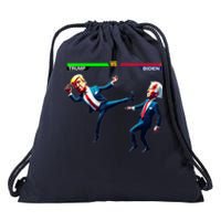 Trump Wins Trump Vs Biden Elections Funny Debate 2024 Drawstring Bag