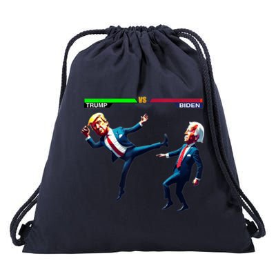 Trump Wins Trump Vs Biden Elections Funny Debate 2024 Drawstring Bag