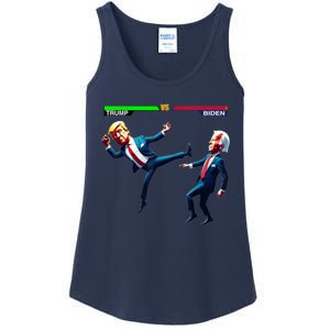 Trump Wins Trump Vs Biden Elections Funny Debate 2024 Ladies Essential Tank