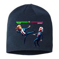 Trump Wins Trump Vs Biden Elections Funny Debate 2024 Sustainable Beanie