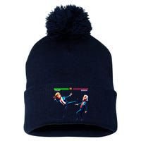 Trump Wins Trump Vs Biden Elections Funny Debate 2024 Pom Pom 12in Knit Beanie