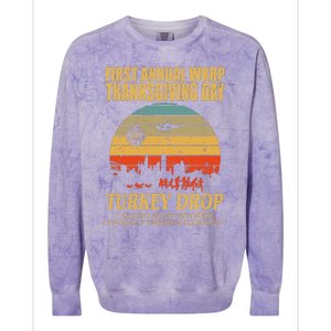 Thanksgiving Wkrp Turkey Drop Colorblast Crewneck Sweatshirt