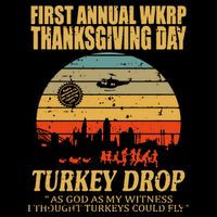 Thanksgiving Wkrp Turkey Drop Wool Snapback Cap
