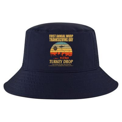 Thanksgiving Wkrp Turkey Drop Cool Comfort Performance Bucket Hat