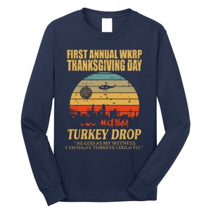 Thanksgiving Wkrp Turkey Drop Long Sleeve Shirt