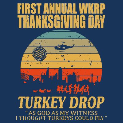 Thanksgiving Wkrp Turkey Drop T-Shirt
