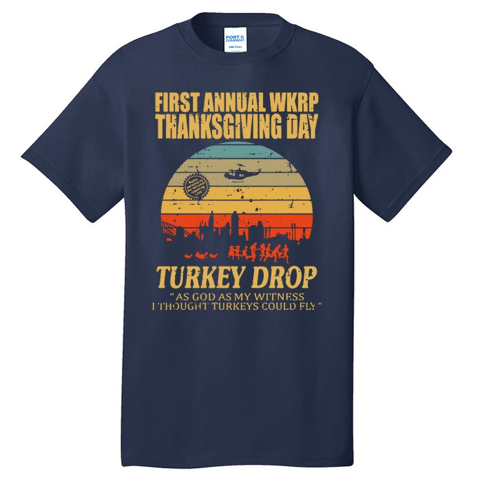 Thanksgiving Wkrp Turkey Drop Tall T-Shirt