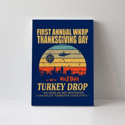 Thanksgiving Wkrp Turkey Drop Canvas