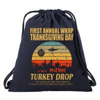 Thanksgiving Wkrp Turkey Drop Drawstring Bag