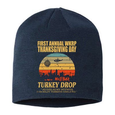 Thanksgiving Wkrp Turkey Drop Sustainable Beanie