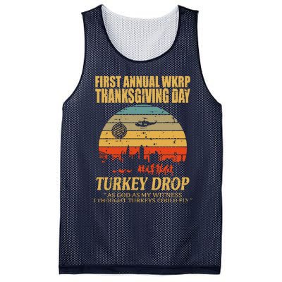 Thanksgiving Wkrp Turkey Drop Mesh Reversible Basketball Jersey Tank