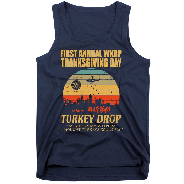 Thanksgiving Wkrp Turkey Drop Tank Top