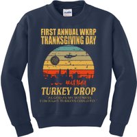 Thanksgiving Wkrp Turkey Drop Kids Sweatshirt