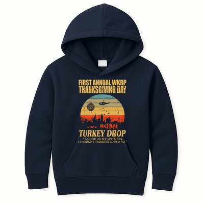 Thanksgiving Wkrp Turkey Drop Kids Hoodie