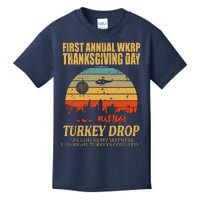 Thanksgiving Wkrp Turkey Drop Kids T-Shirt