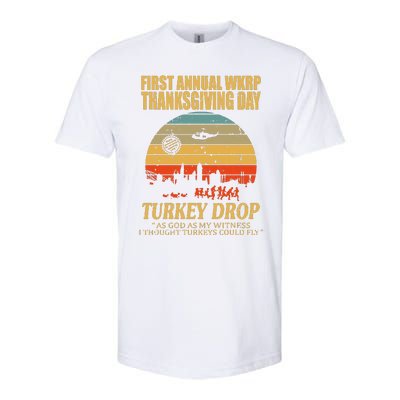 Thanksgiving Wkrp Turkey Drop Softstyle® CVC T-Shirt