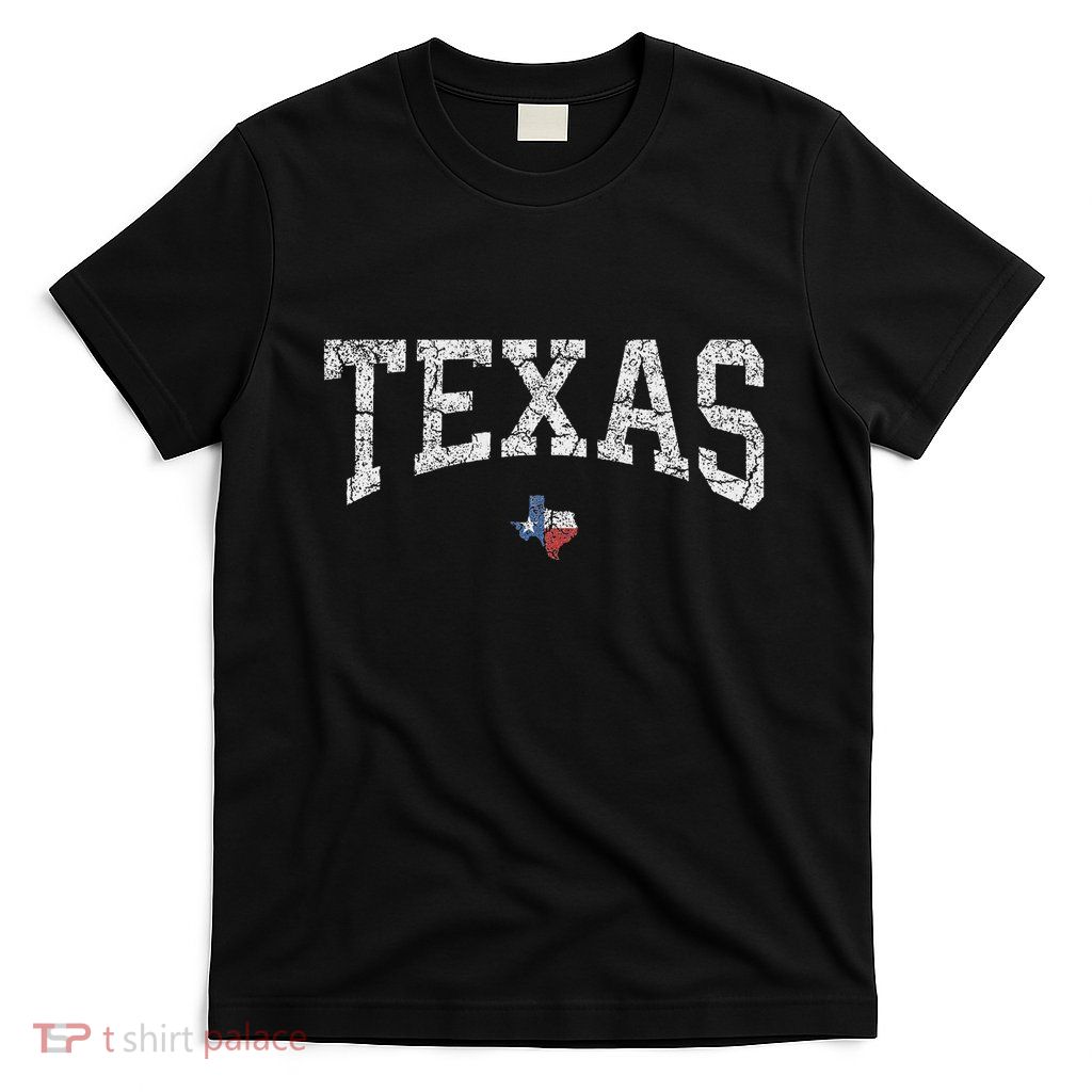 Texas Women Texas State Map Flag Distressed T-Shirt