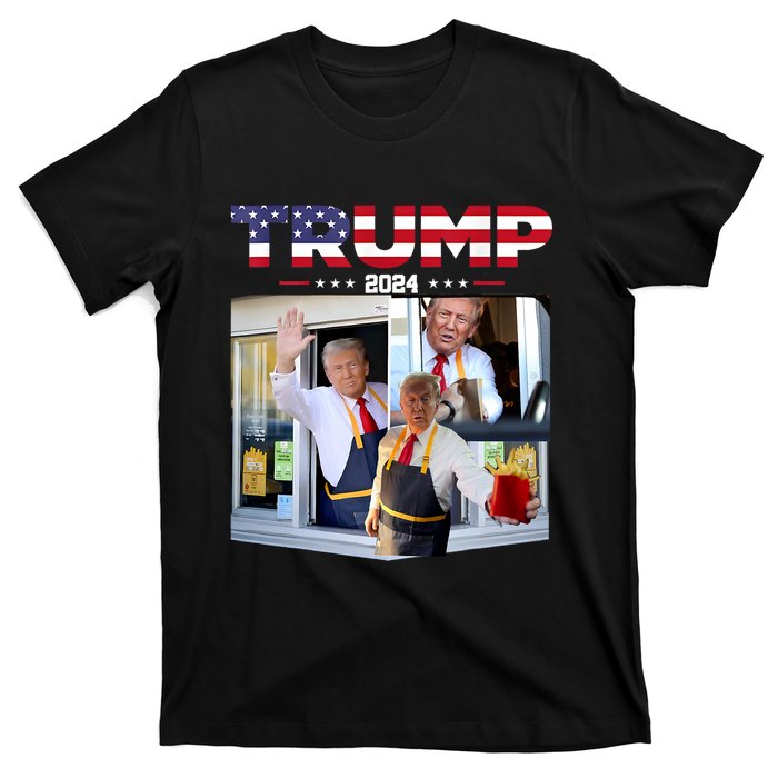 Trump Works The Drivethru Fast Food Worker French Fries T-Shirt