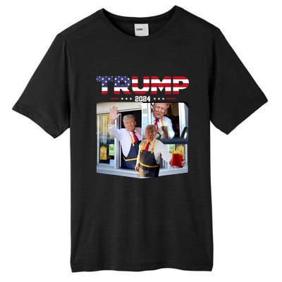 Trump Works The Drivethru Fast Food Worker French Fries Tall Fusion ChromaSoft Performance T-Shirt