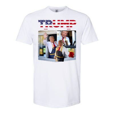 Trump Works The Drivethru Fast Food Worker French Fries Softstyle CVC T-Shirt