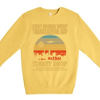 Thanksgiving Wkrp Turkey Drop Premium Crewneck Sweatshirt