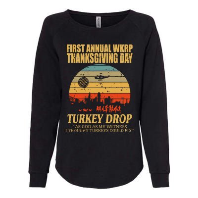 Thanksgiving Wkrp Turkey Drop Womens California Wash Sweatshirt