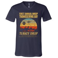 Thanksgiving Wkrp Turkey Drop V-Neck T-Shirt