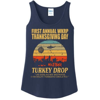 Thanksgiving Wkrp Turkey Drop Ladies Essential Tank