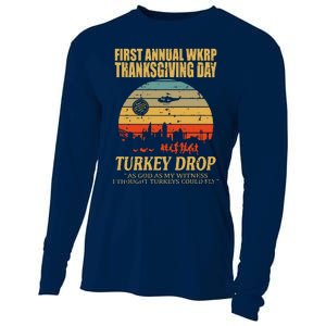 Thanksgiving Wkrp Turkey Drop Cooling Performance Long Sleeve Crew