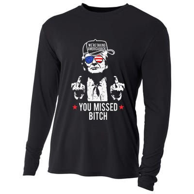 Trump WeRe Taking America Back You Missed Bitch Cooling Performance Long Sleeve Crew