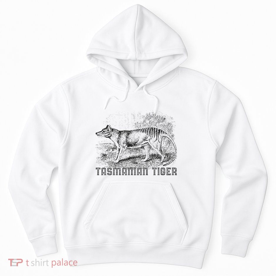 Tasmanian Wolf Tiger Thylacine Australian Extinction Gift Hoodie
