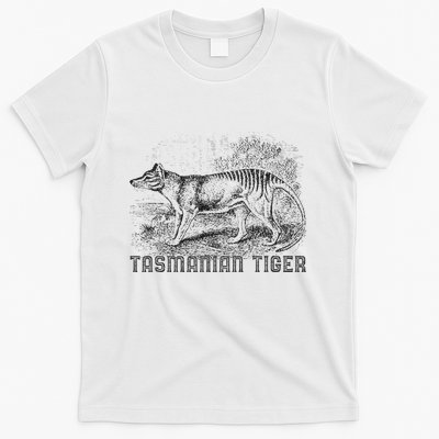 Tasmanian Wolf Tiger Thylacine Australian Extinction Gift T-Shirt