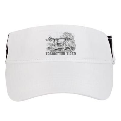 Tasmanian Wolf Tiger Thylacine Australian Extinction Gift Adult Drive Performance Visor