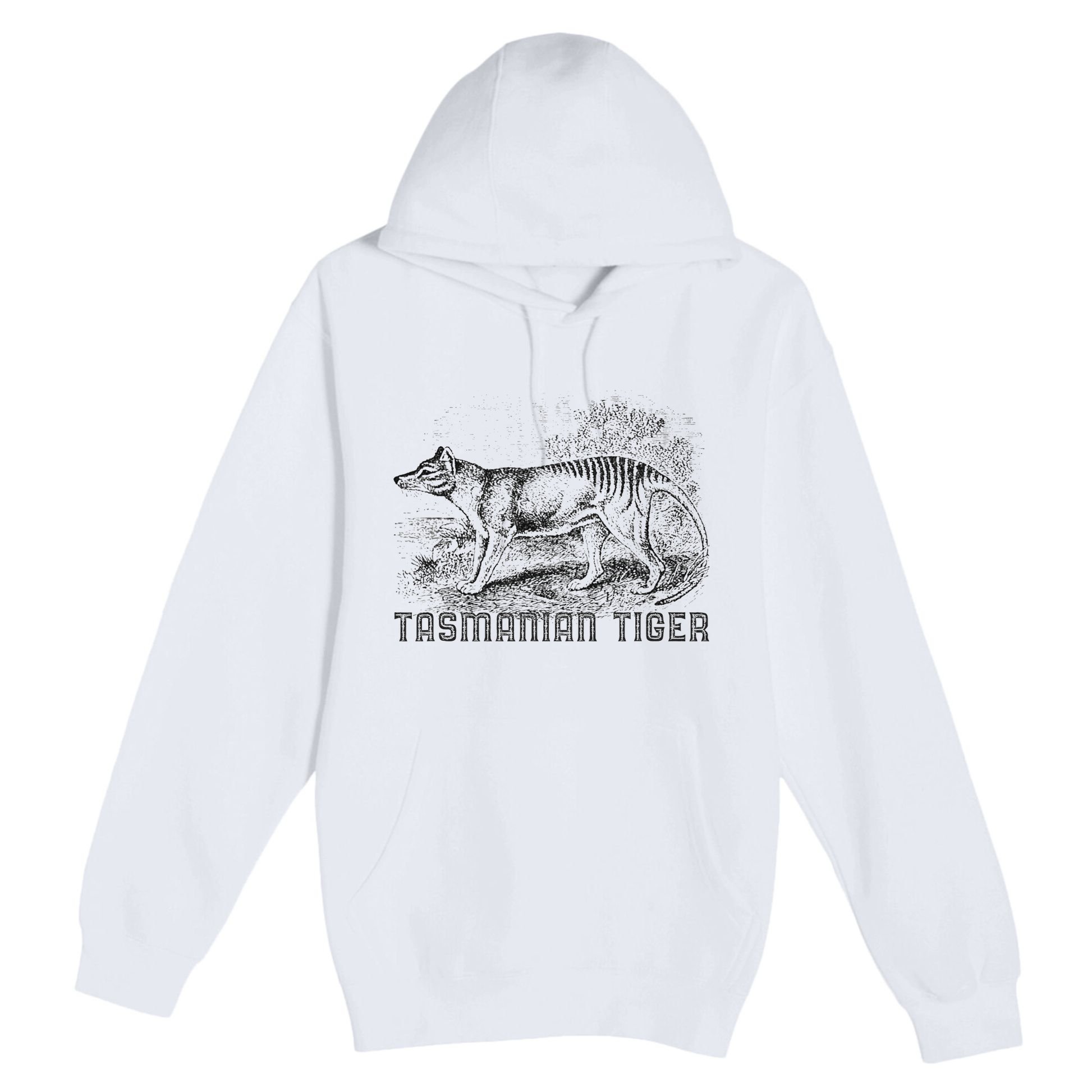 Tasmanian Wolf Tiger Thylacine Australian Extinction Gift Premium Pullover Hoodie