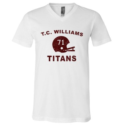 T.C. Williams Titan Football Helmet V-Neck T-Shirt