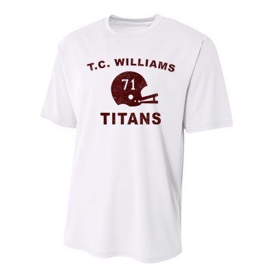 T.C. Williams Titan Football Helmet Performance Sprint T-Shirt