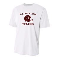 T.C. Williams Titan Football Helmet Youth Performance Sprint T-Shirt