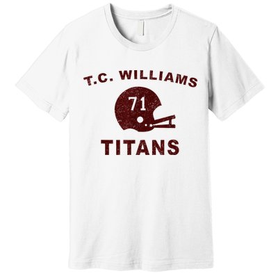 T.C. Williams Titan Football Helmet Premium T-Shirt