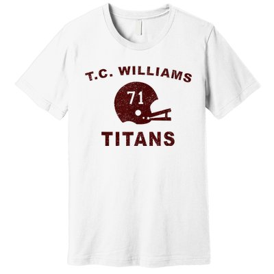 T.C. Williams Titan Football Helmet Premium T-Shirt