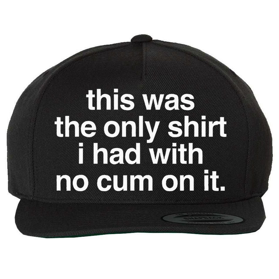 This Was The Only I Had With No Cum On It Wool Snapback Cap