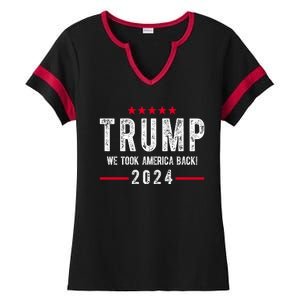 Trump Won Take America Back 2024 Ladies Halftime Notch Neck Tee